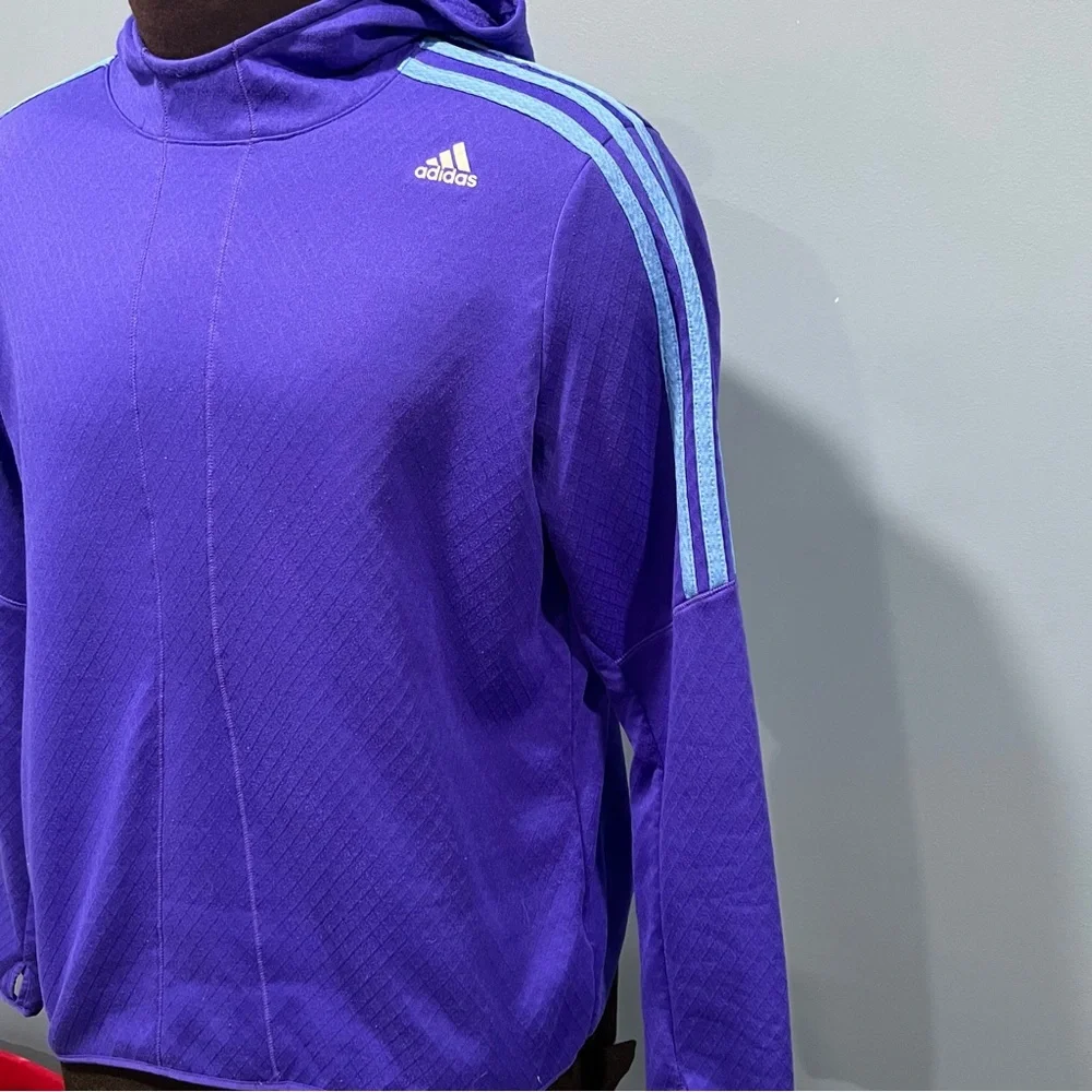 Women’s Adidas Response Hoodie Pullover Sweatshirt Running Fleece Lined XL - Picture 2 of 11